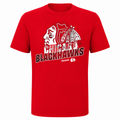 Youth Chicago Blackhawks Tonal Gel Print T-Shirt By Reebok product image 1, provided for visual reference and product detail