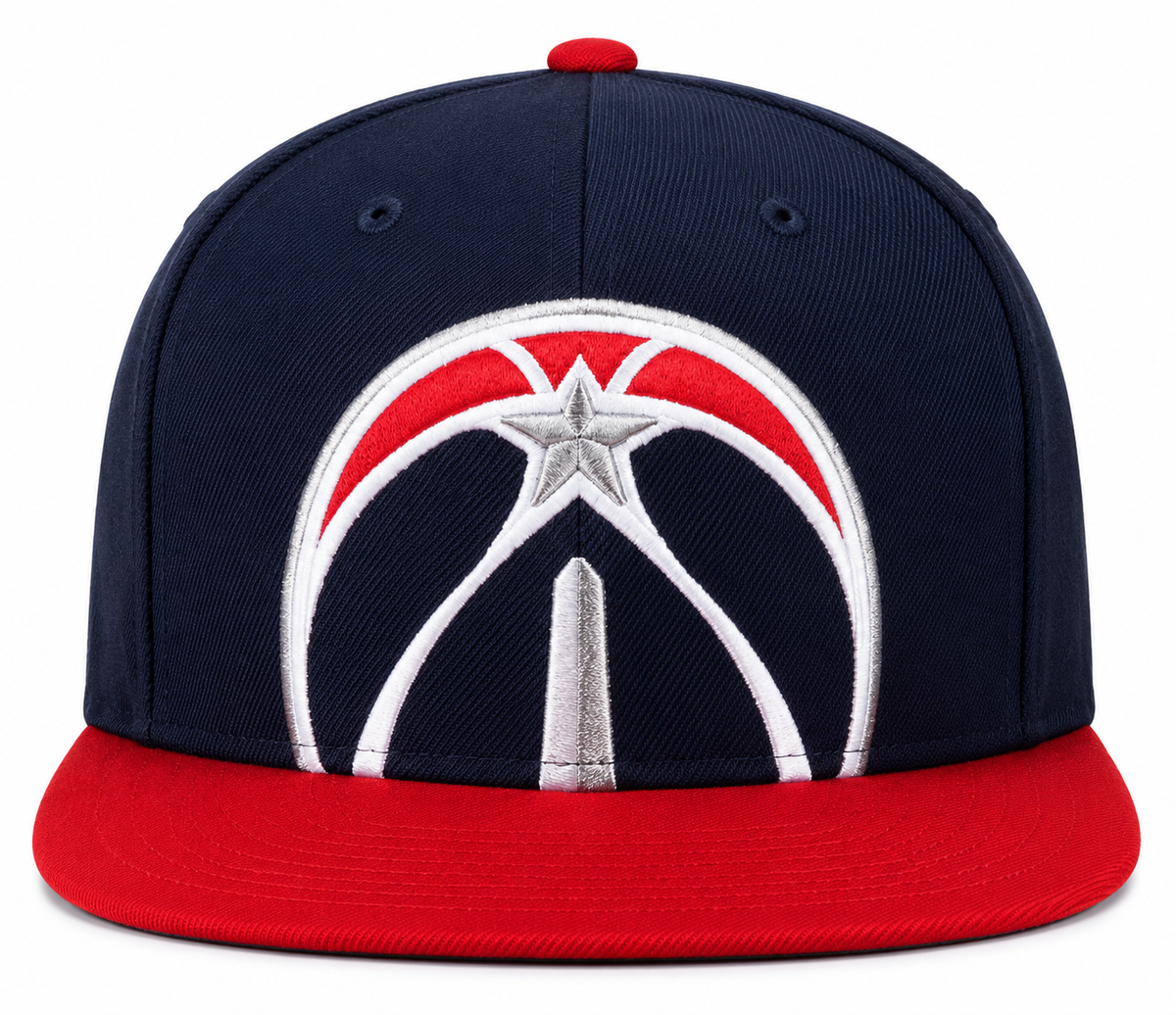 NBA Washington Wizards Mitchell & Ness Cropped XL Logo Adjustable Snapback Hat product image 2, provided for visual