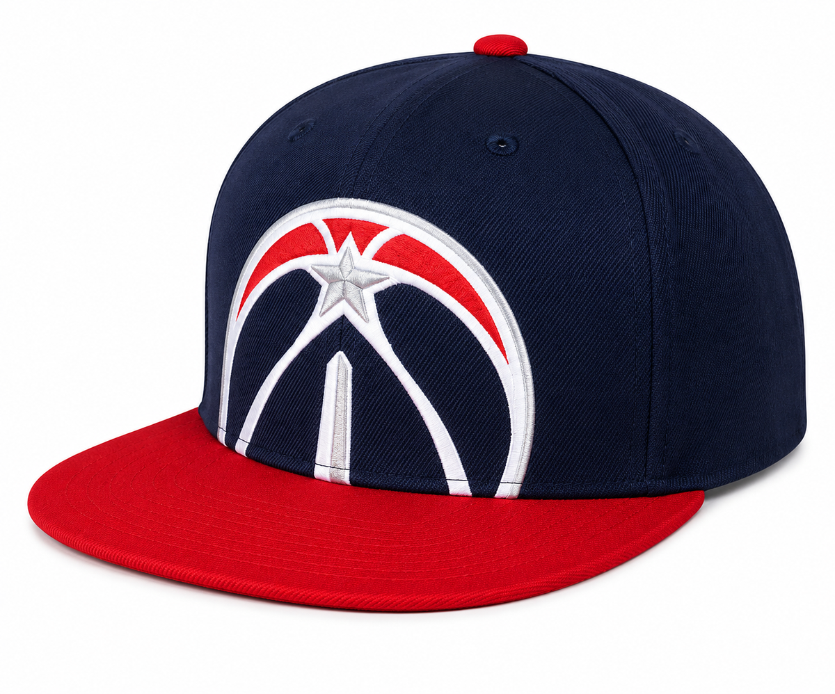 NBA Washington Wizards Mitchell & Ness Cropped XL Logo Adjustable Snapback Hat product image 1, provided for visual