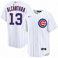 NIKE Men Kevin Alcantara Chicago Cubs Premium Twill White Home Replica Jersey With Premium Twill Lettering product image 1,