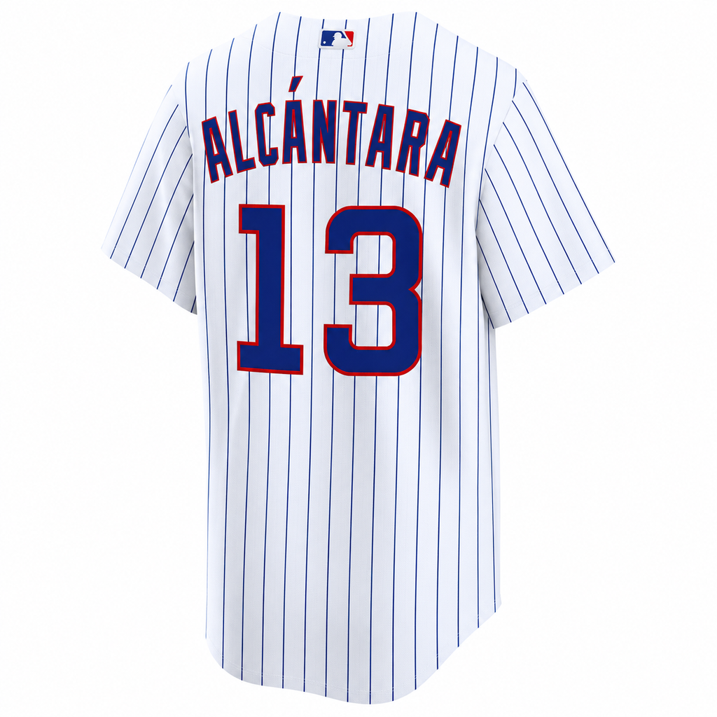 NIKE Men Kevin Alcantara Chicago Cubs Premium Twill White Home Replica Jersey With Premium Twill Lettering product image 2,