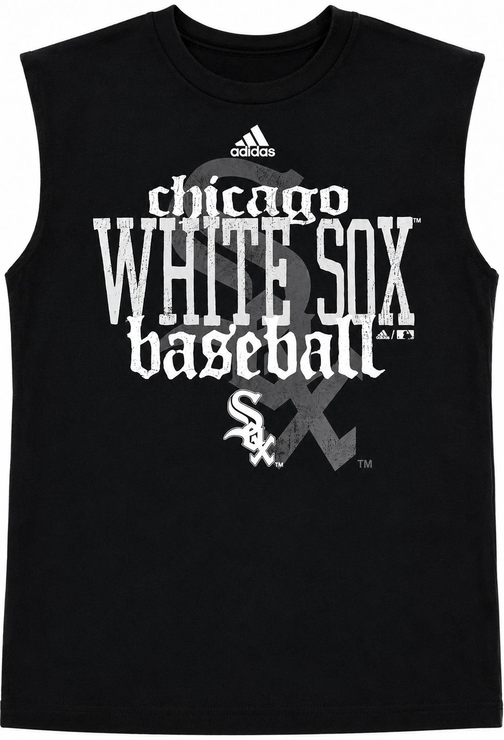 Youth Chicago White Sox Baseball Sleeveless T-Shirt product image 1, provided for visual reference and product detail review