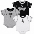 adidas Chicago White Sox Newborn/Infant 3-Pack Creeper Set product image 1, provided for visual reference and product detail