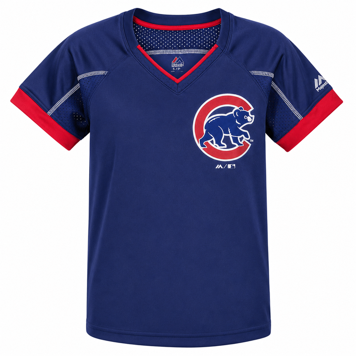 Youth MLB Chicago Cubs Majestic Royal Emergence T-Shirt product image 1, provided for visual reference and product detail