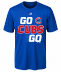 Youth MLB Chicago Cubs Majestic Royal Double Header Cool Base T-Shirt product image 1, provided for visual reference and