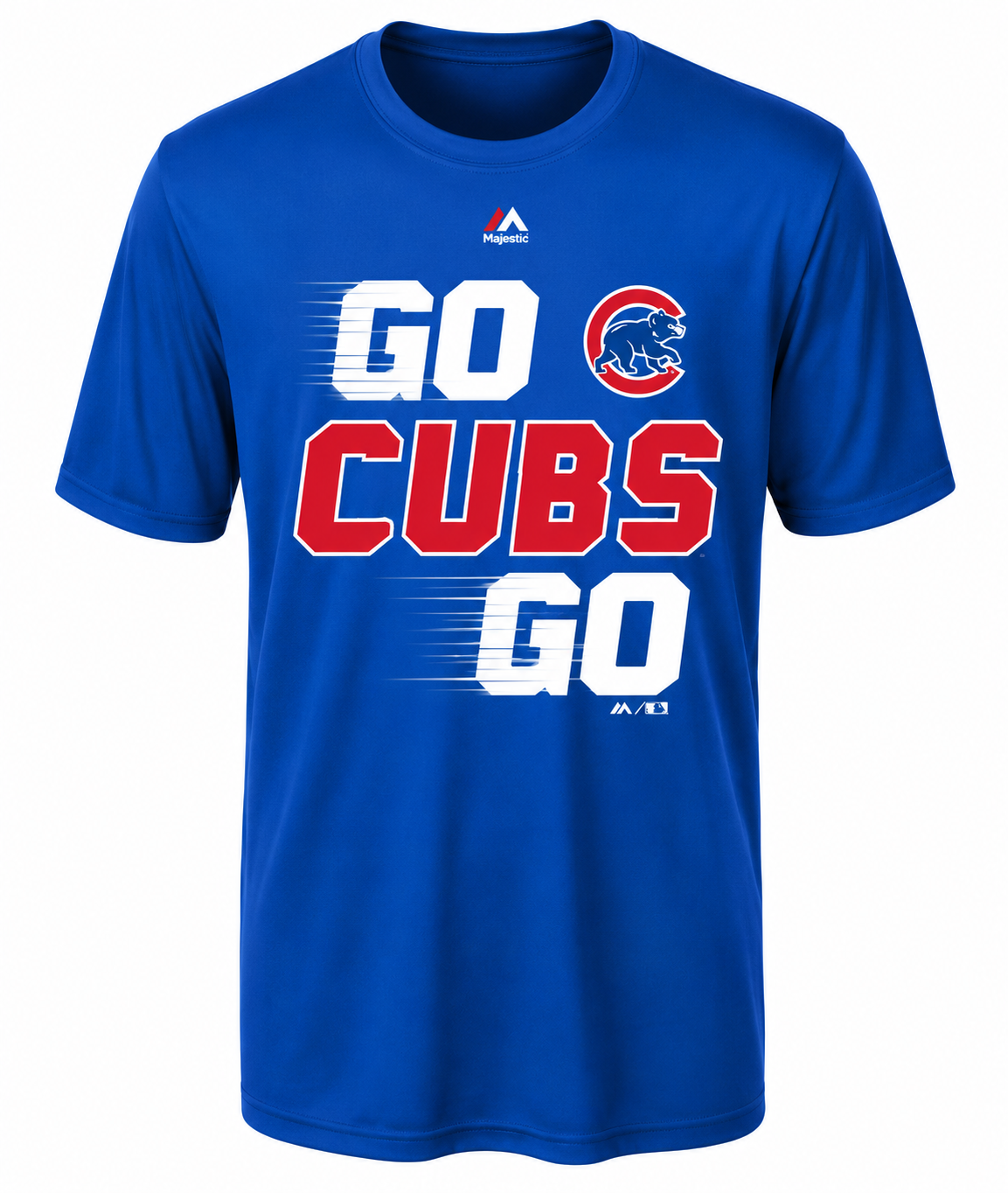 Youth MLB Chicago Cubs Majestic Royal Double Header Cool Base T-Shirt product image 1, provided for visual reference and