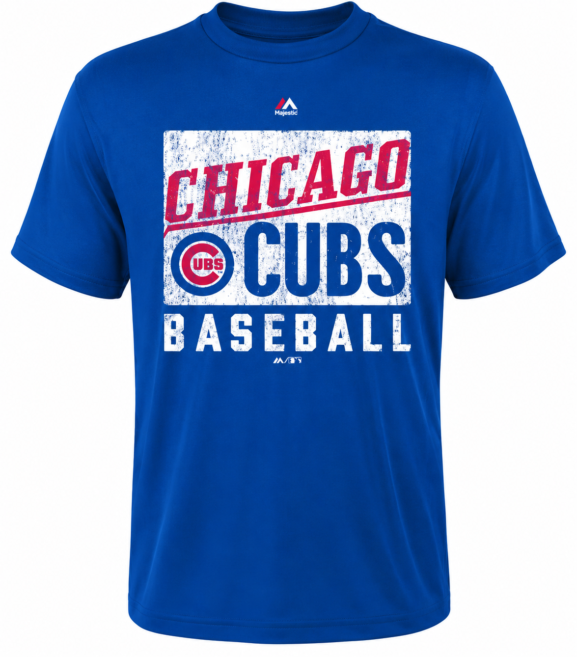 Youth MLB Chicago Cubs Out Of The Box T-Shirt By Majestic product image 1, provided for visual reference and product detail