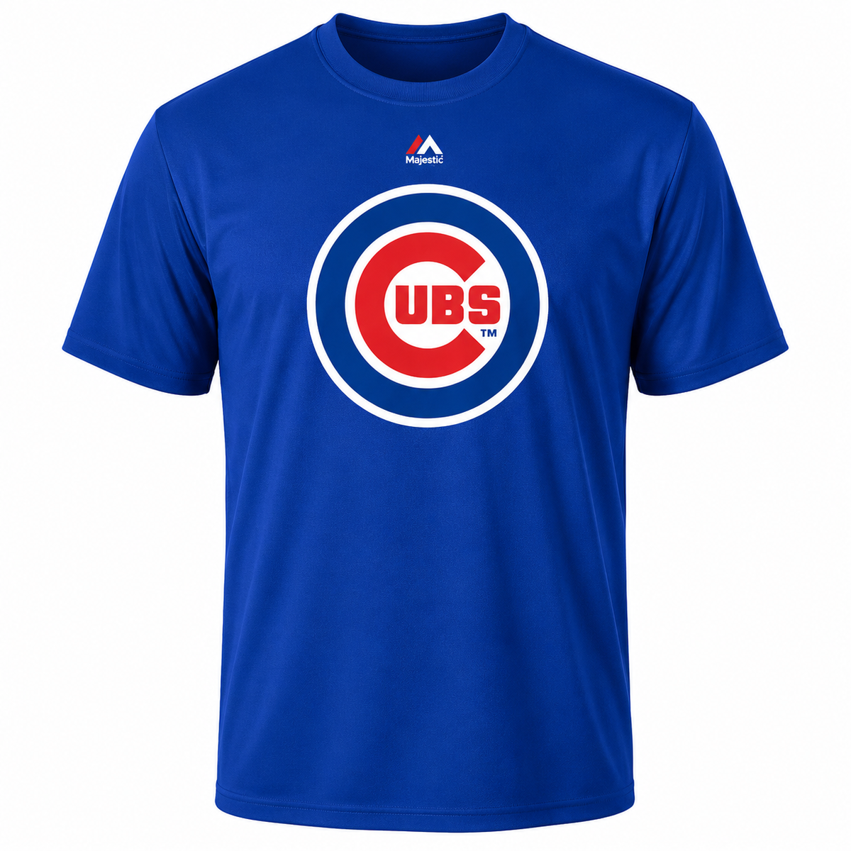 Majestic Chicago Cubs Youth Blue Primary Team Logo T-Shirt product image 1, provided for visual reference and product detail