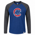 Majestic Chicago Cubs Youth Royal Grueling Ordeal Long Sleeve Raglan T-Shirt product image 1, provided for visual reference
