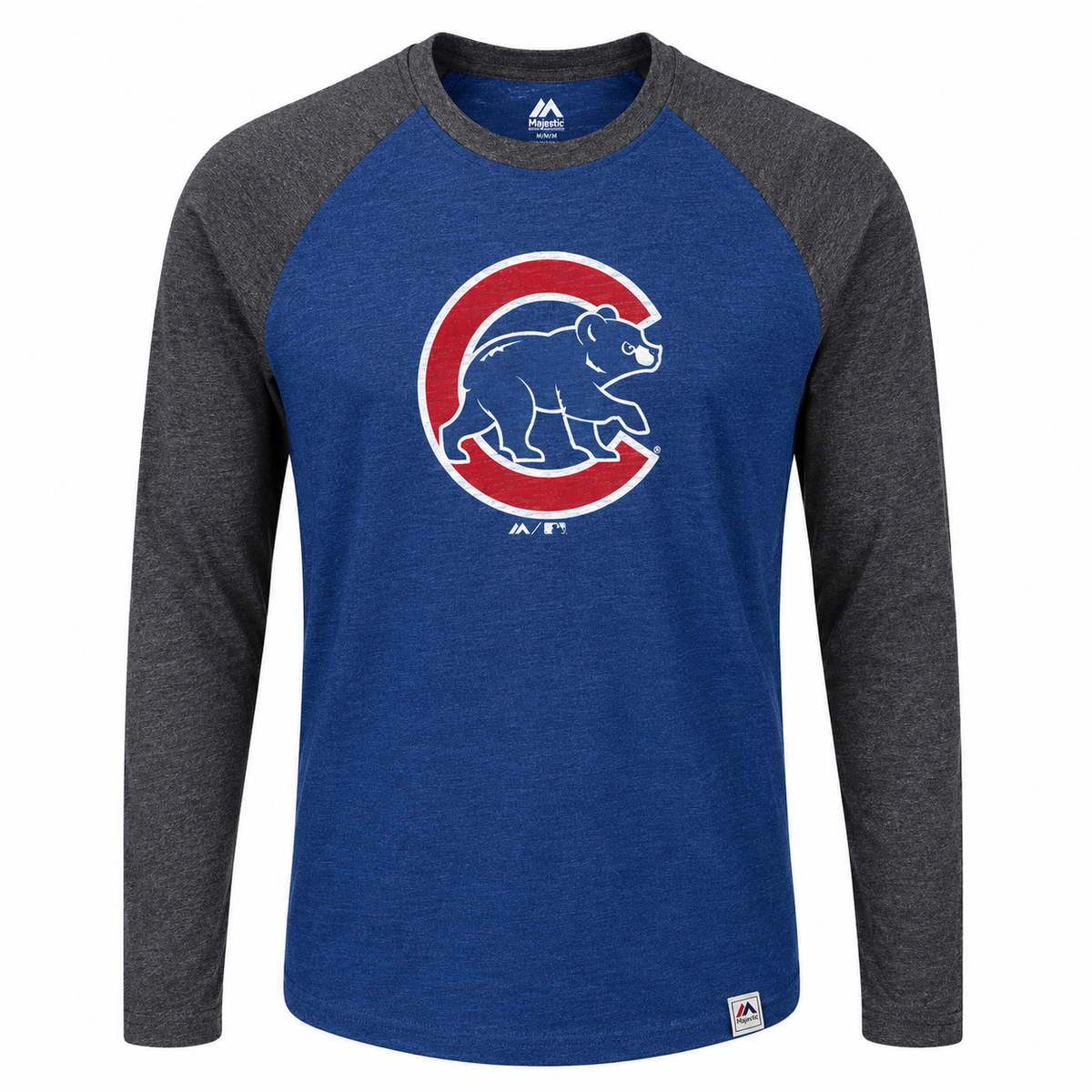 Majestic Chicago Cubs Youth Royal Grueling Ordeal Long Sleeve Raglan T-Shirt product image 1, provided for visual reference