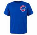 Youth MLB Chicago Cubs Majestic Royal Official Wordmark T-Shirt product image 1, provided for visual reference and product