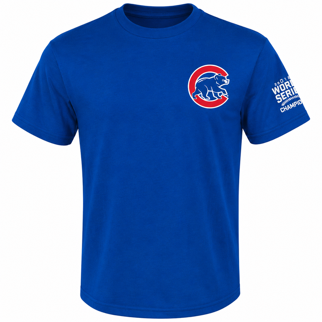 Youth Chicago Cubs Anthony Rizzo Majestic Royal 2016 World Series Champions Name & Number T-Shirt product image 3, provided