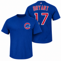Youth MLB Chicago Cubs Kris Bryant Majestic Royal Name & Number T-Shirt product image 1, provided for visual reference and