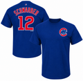 Youth MLB Chicago Cubs Kyle Schwarber Majestic Royal Name & Number T-Shirt product image 1, provided for visual reference