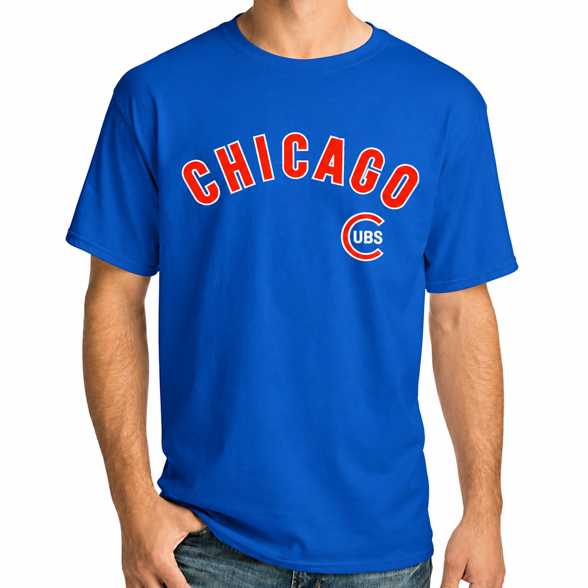 Chicago Cubs Blue Oxbo T-Shirt By Red Jacket for Men product image 1, provided for visual reference and product detail review