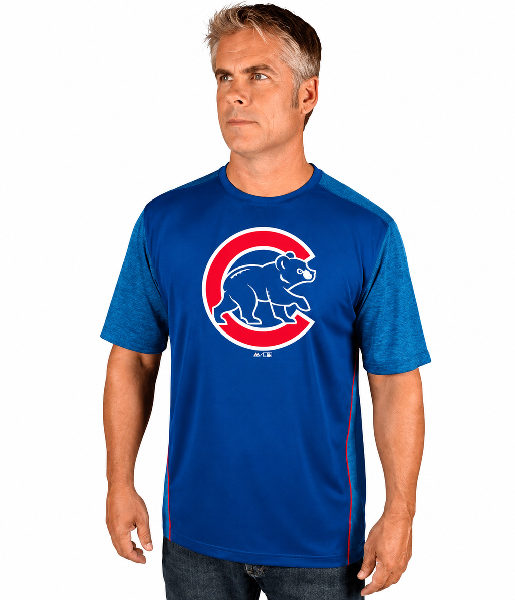 Mens Chicago Cubs Majestic In All Fairness T-Shirt product image 1, provided for visual reference and product detail review