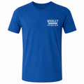 Wrigley Field Roped In Heather Royal Aerial Shot T-Shirt for Men product image 1, provided for visual reference and product