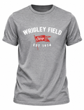 Wrigley Field Brushcraft Est. Flag Short Sleeve T-Shirt-Heather/Gray for Men product image 1, provided for visual reference