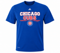 MLB adidas Chicago Cubs Youth Climalite T-Shirt product image 1, provided for visual reference and product detail review