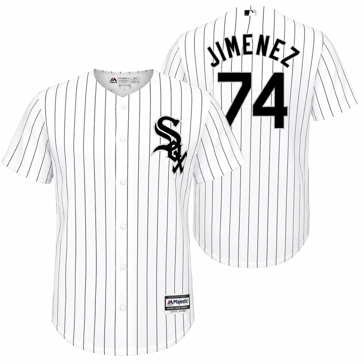 Youth Eloy Jimenez Chicago White Sox Majestic White Home Cool Base Replica Jersey product image 1, provided for visual