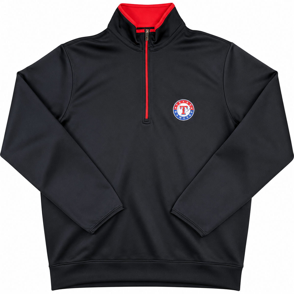 Texas Rangers Antigua Navy Leader Quarter-Zip Pullover Jacket for Men product image 1, provided for visual reference and