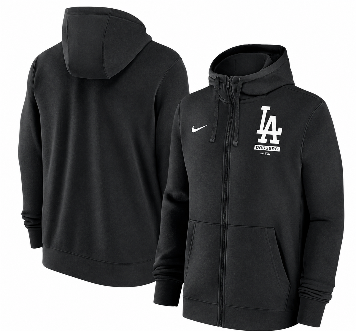 Los Angeles Dodgers Nike Mentor Full Zip Black Hoodie for Men product image 1, provided for visual reference and product