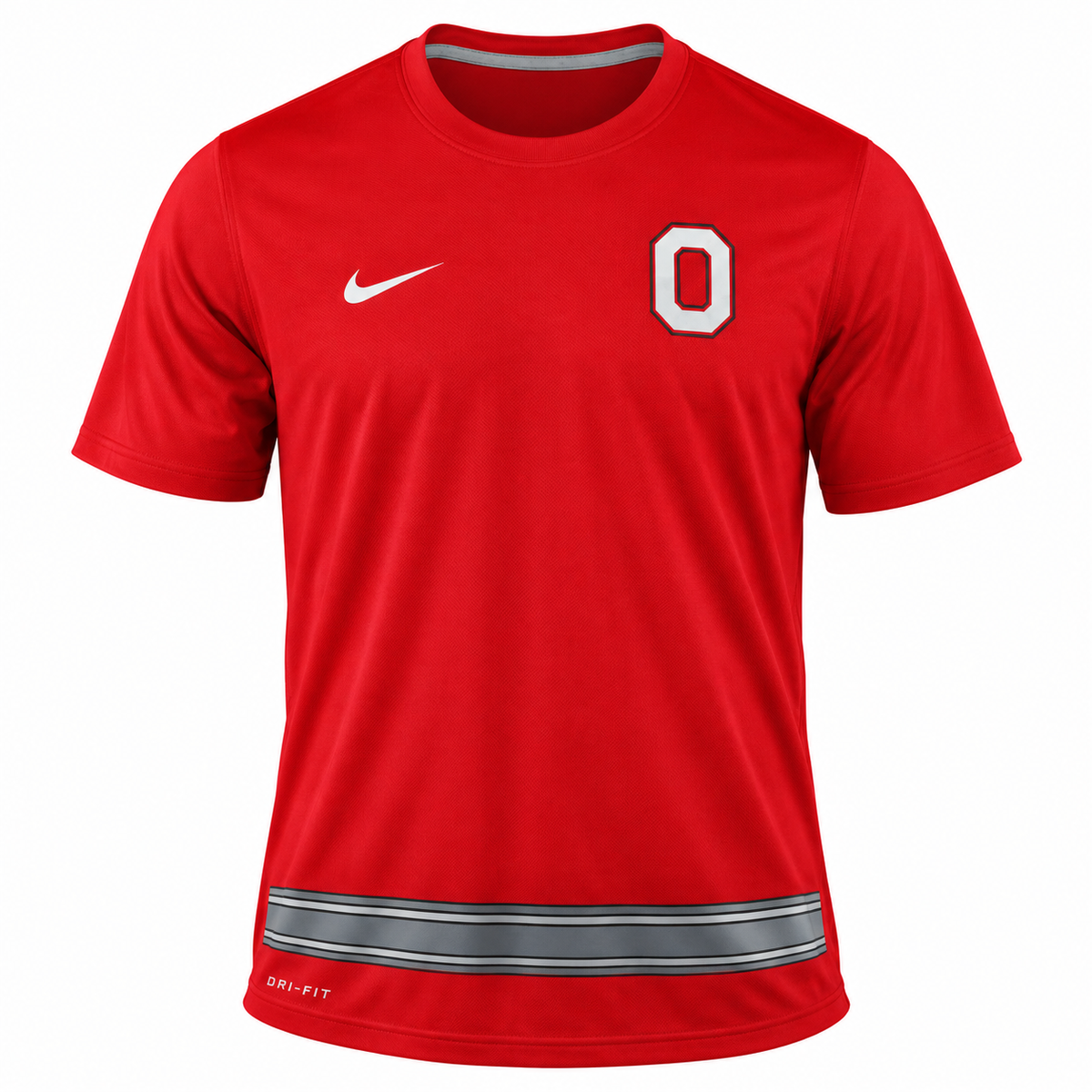 NIKE Ohio State Buckeyes Men Nine Stripe Legend Dri-FIT T-Shirt product image 1, provided for visual reference and product