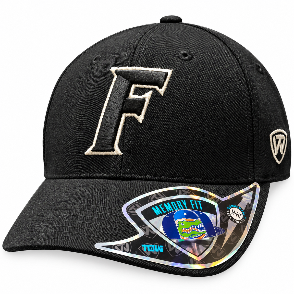 Mens NCAA Florida Gators B.A.F. Black Memory Fit Hat product image 1, provided for visual reference and product detail review