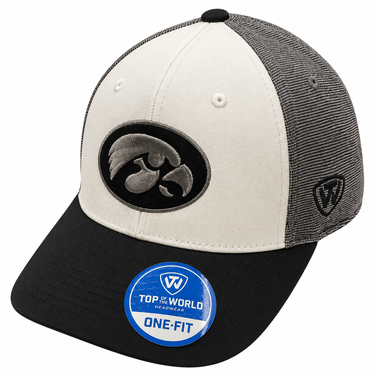 Iowa Hawkeyes NCAA Hustle One Fit Stretch Fit Hat By Top Of The World product image 1, provided for visual reference and