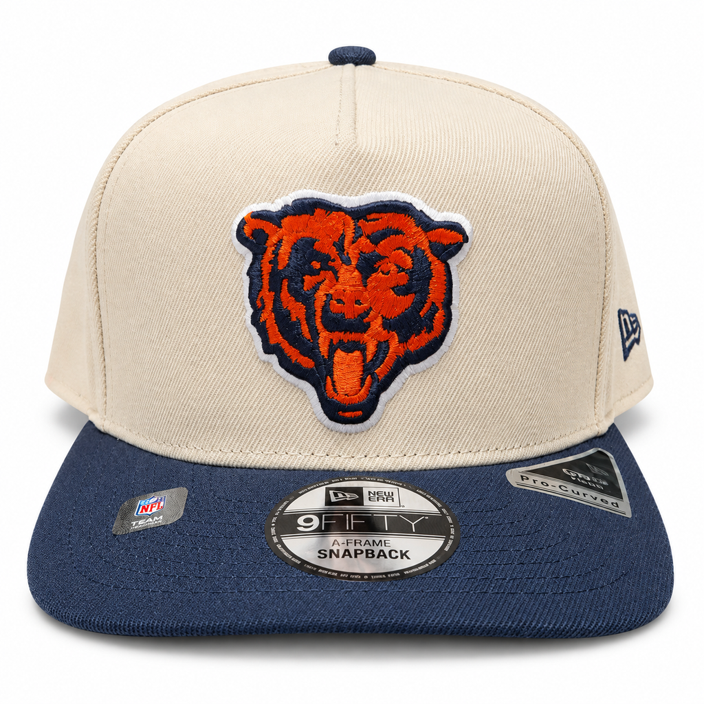 Chicago Bears New Era Primary Logo Chrome A-Frame 9FIFTY Snapback Adjustable Hat for Men product image 2, provided for