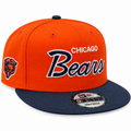Chicago Bears New Era Orange Script 9FIFTY Nightshift Adjustable Snapback Hat product image 1, provided for visual reference