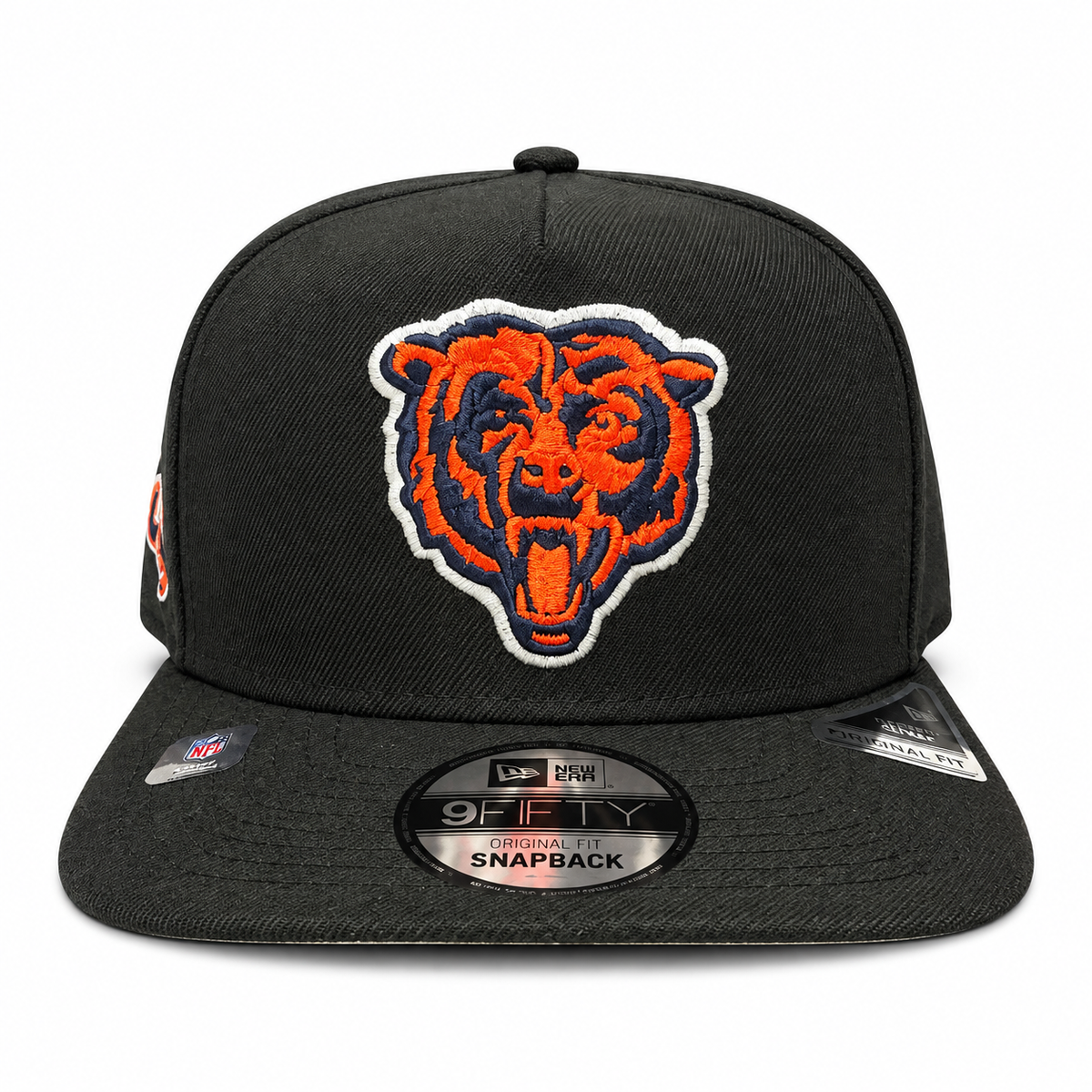 Chicago Bears New Era Primary Logo 100 Year Side Patch A-Frame 9FIFTY Snapback Hat for Men product image 2, provided for