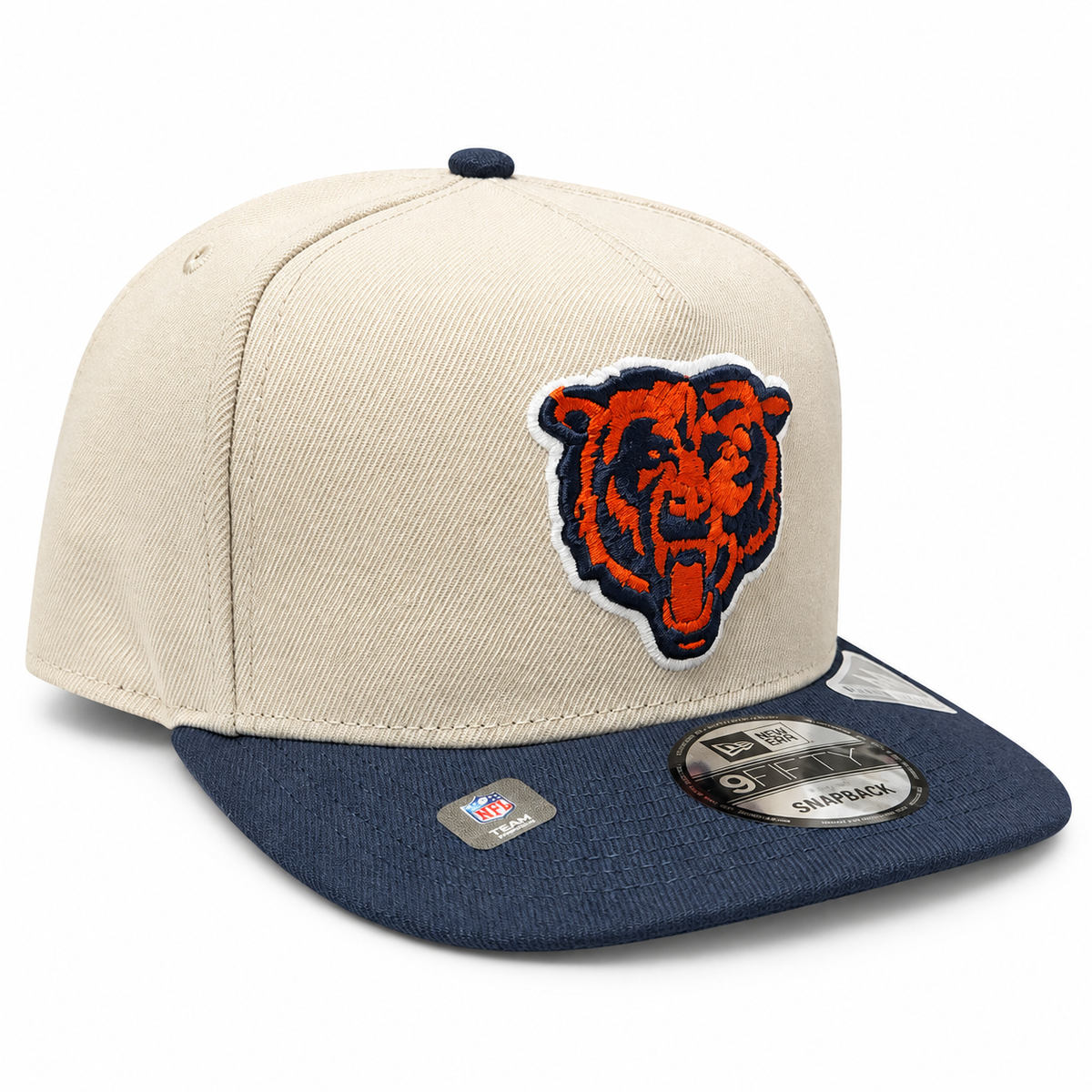 Chicago Bears New Era Primary Logo Chrome A-Frame 9FIFTY Snapback Adjustable Hat for Men product image 1, provided for