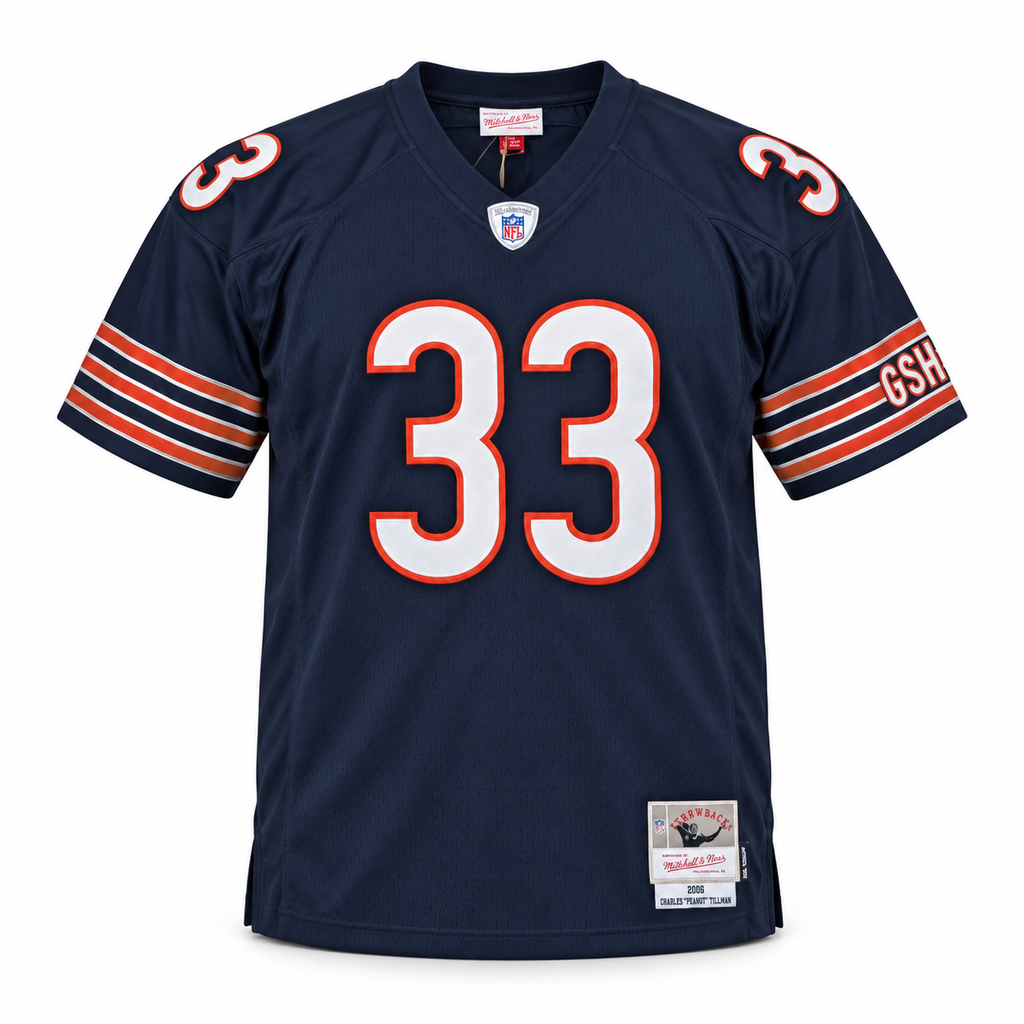 Charles "Peanut" Tillman Chicago Bears Navy Mitchell & Ness 2006 Legacy Replica Jersey for Men product image 2, provided for