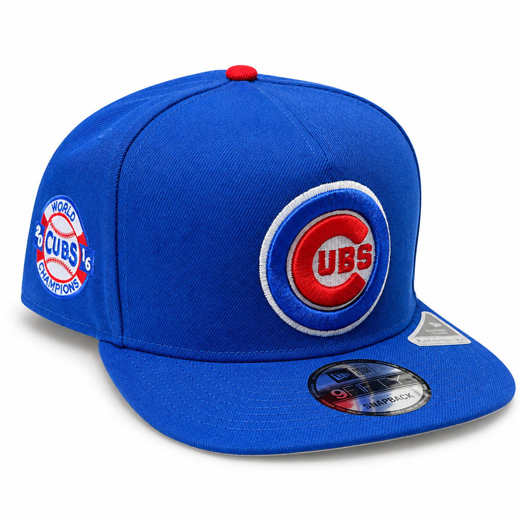 Chicago Cubs New Era 2016 World Series Champions Royal A-Frame 9FIFTY Snapback Hat product image 1, provided for visual