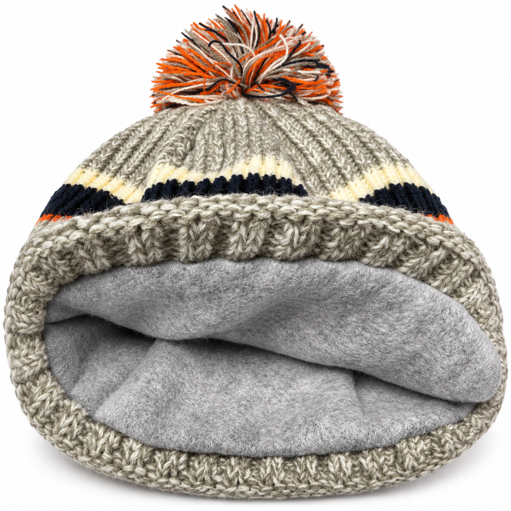 Chicago Bears Secondary 'C' Logo Fan Pack Pom Knit product image 4, provided for visual reference and product detail review