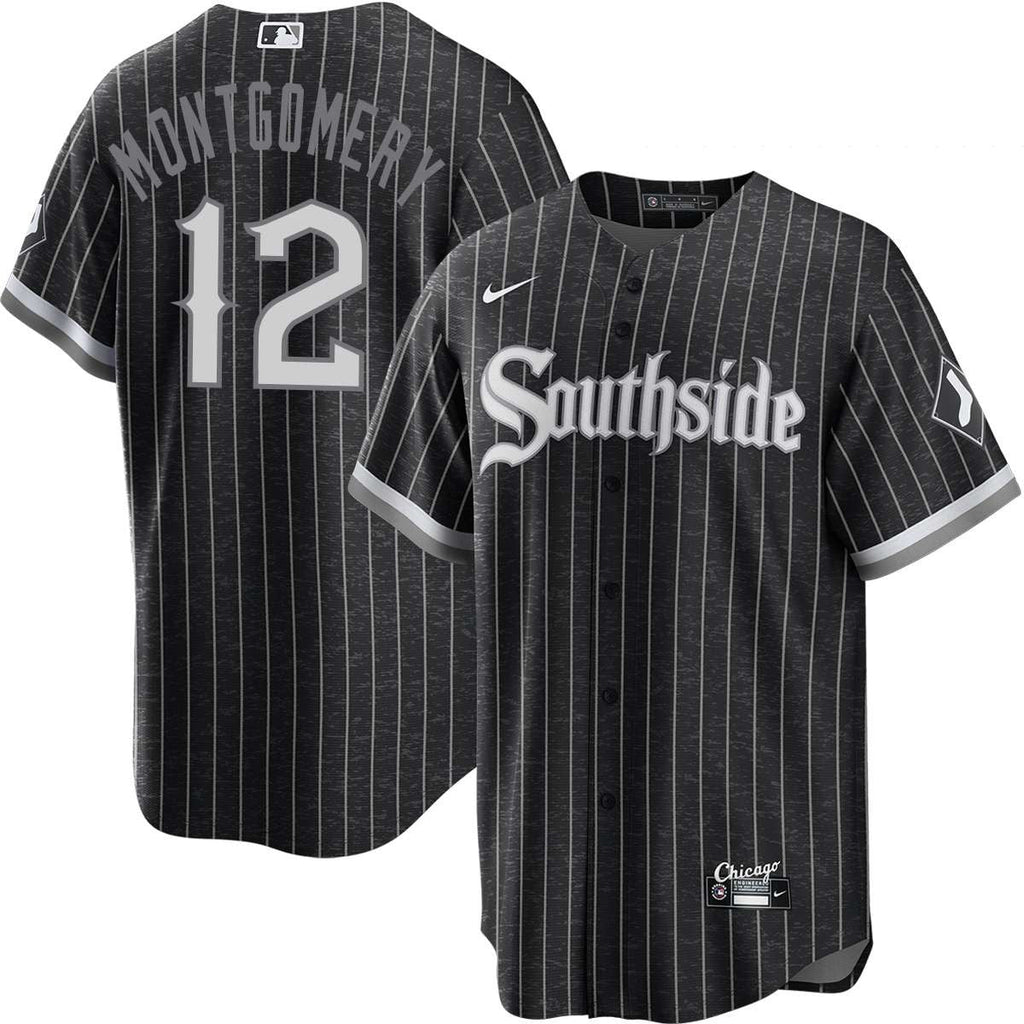 Youth Colson Montgomery Chicago White Sox Nike Black City Connect Replica Jersey product image 1, provided for visual