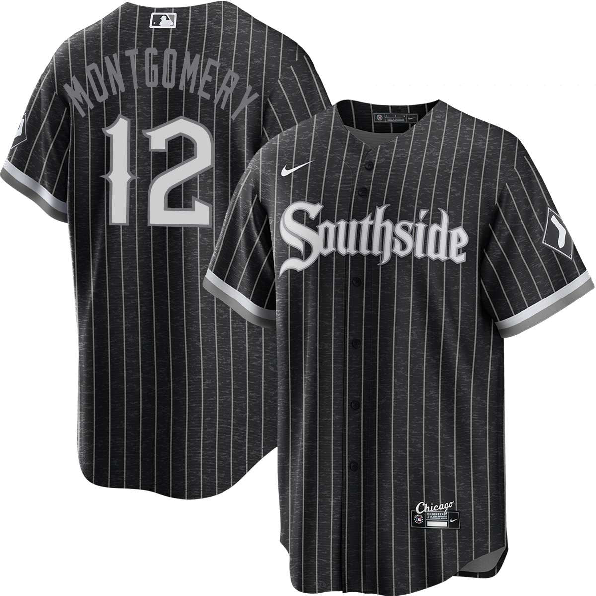 Youth Colson Montgomery Chicago White Sox Nike Black City Connect Replica Jersey product image 1, provided for visual