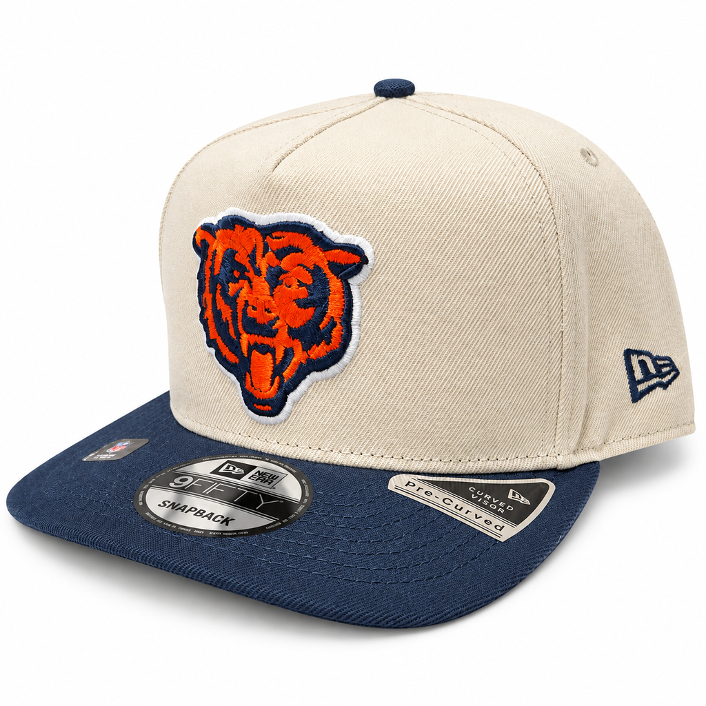 Chicago Bears New Era Primary Logo Chrome A-Frame 9FIFTY Snapback Adjustable Hat for Men product image 3, provided for