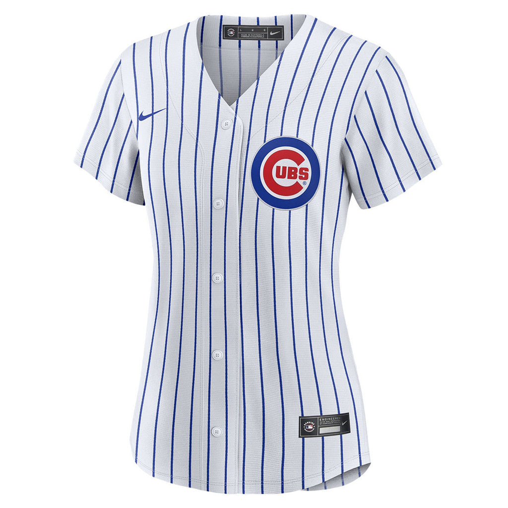 Chicago Cubs Nike White Home Replica Team Jersey for Women product image 2, provided for visual reference and product detail