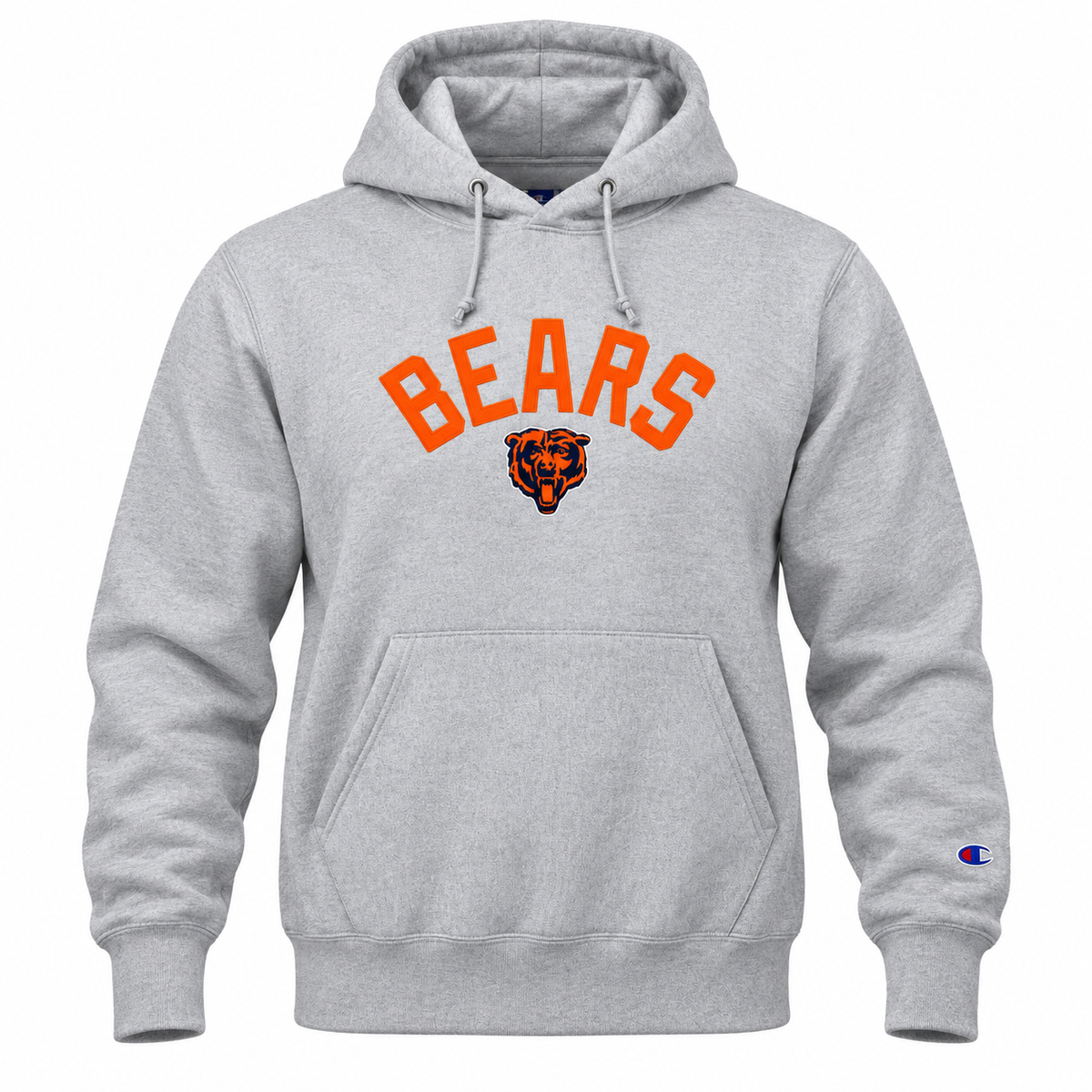 Chicago Bears Oxford Gray Champion Reverse Weave Fleece Hoodie for Men product image 1, provided for visual reference and
