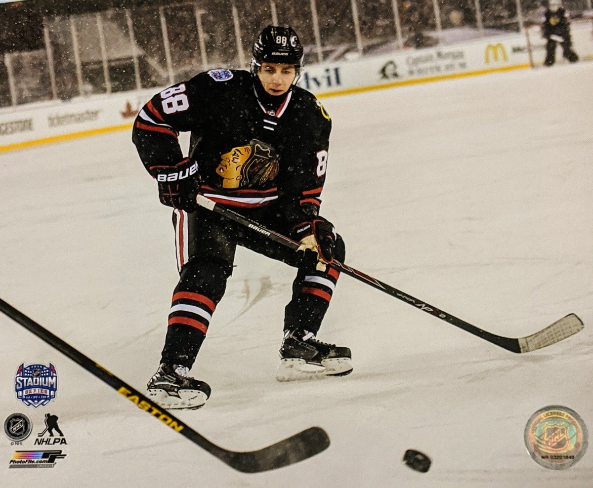 Patrick Kane Chicago Blackhawks 2014 NHL Stadium Series Action Photo (Size: 8X10) product image 1, provided for visual