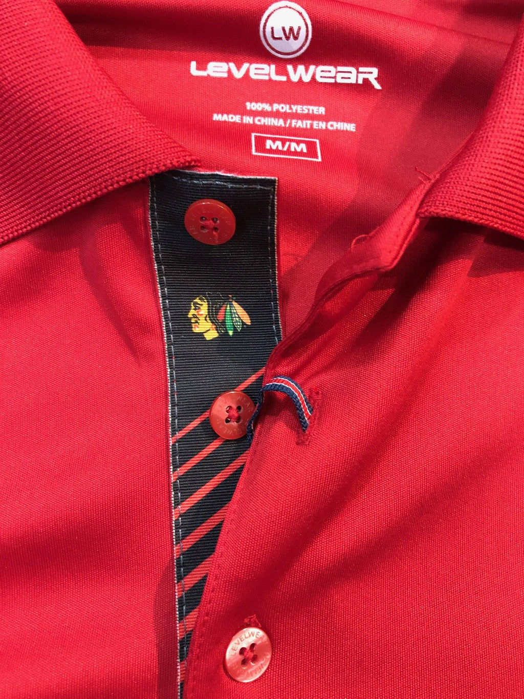 Chicago Blackhawks Helium 2 Polo By Levelwear product image 2, provided for visual reference and product detail review
