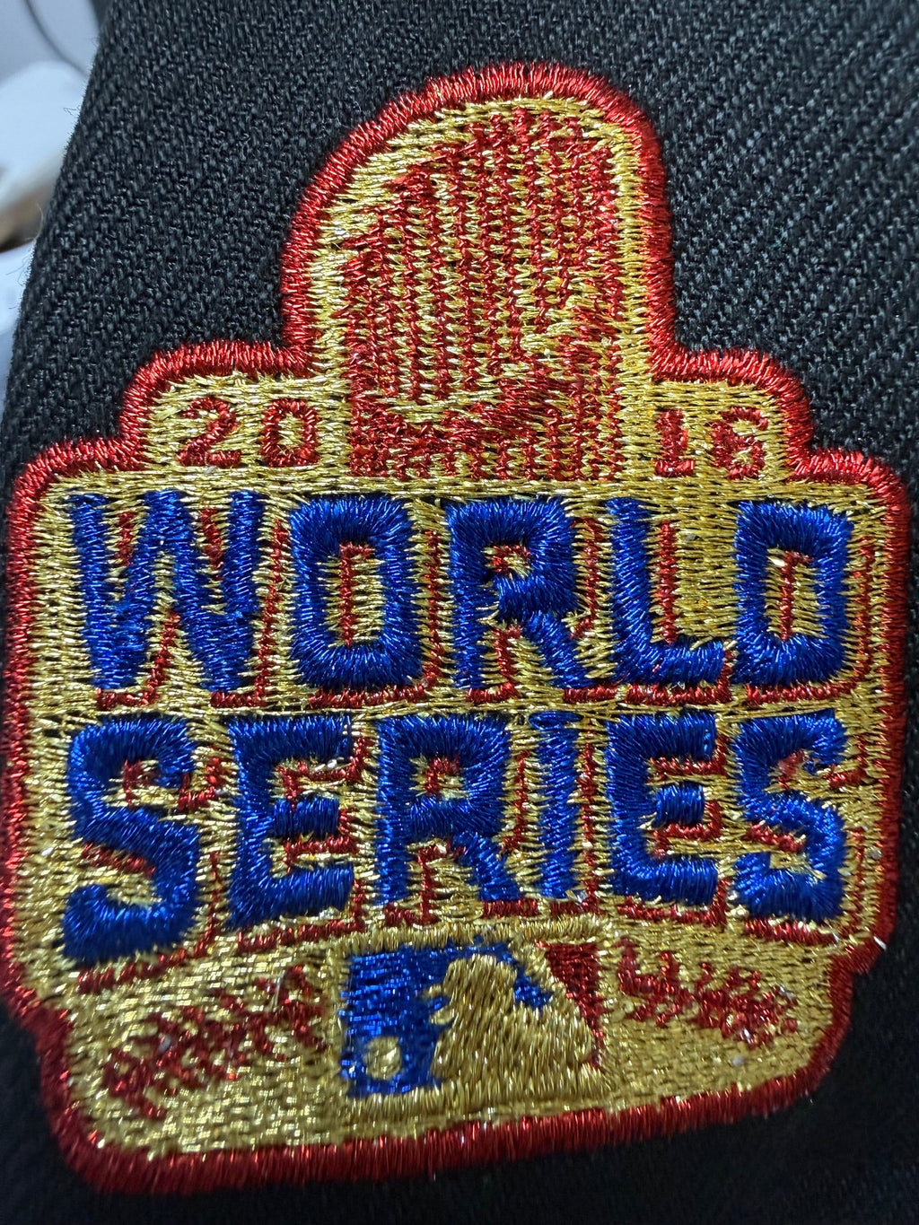 Chicago Cubs MLB Black 2016 World Series Gold Patch A-Frame 9Fifty Snapback product image 5, provided for visual reference