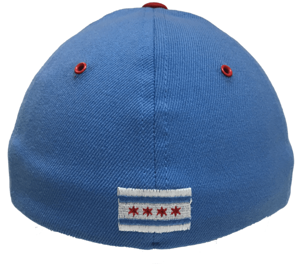 Mens NHL Chicago Blackhawks City Flag Pulsar White/Blue Zephyr Flex Hat product image 2, provided for visual reference and