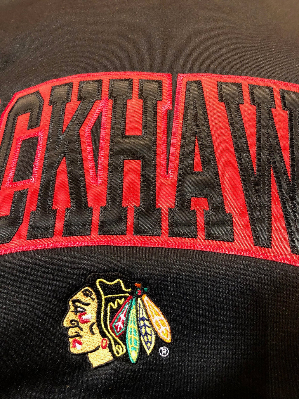 Chicago Blackhawks Volt Wordmark Fleece Sweatshirt By Antigua product image 2, provided for visual reference and product