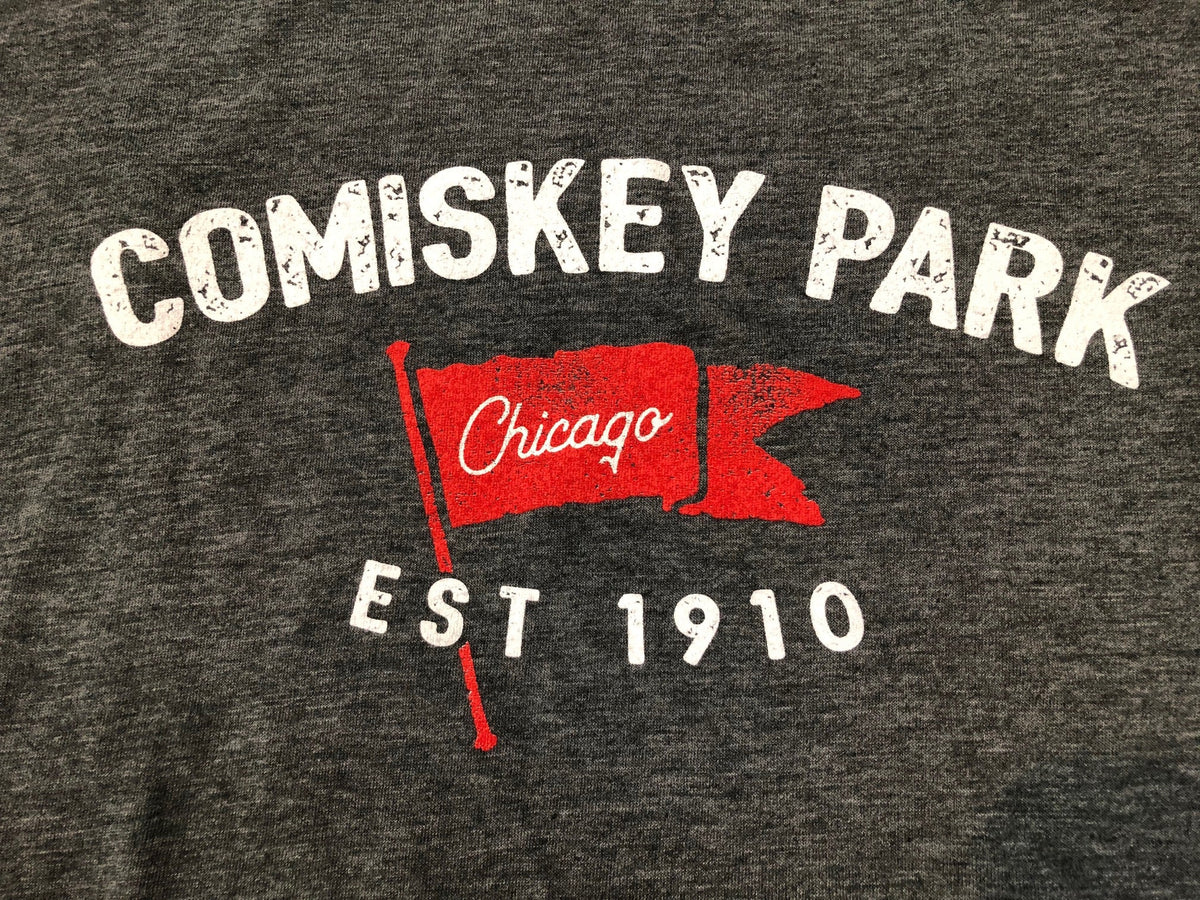 Comiskey Park Brushcraft Est. Flag Short Sleeve T-Shirt-Heather/Charcoal for Men product image 2, provided for visual
