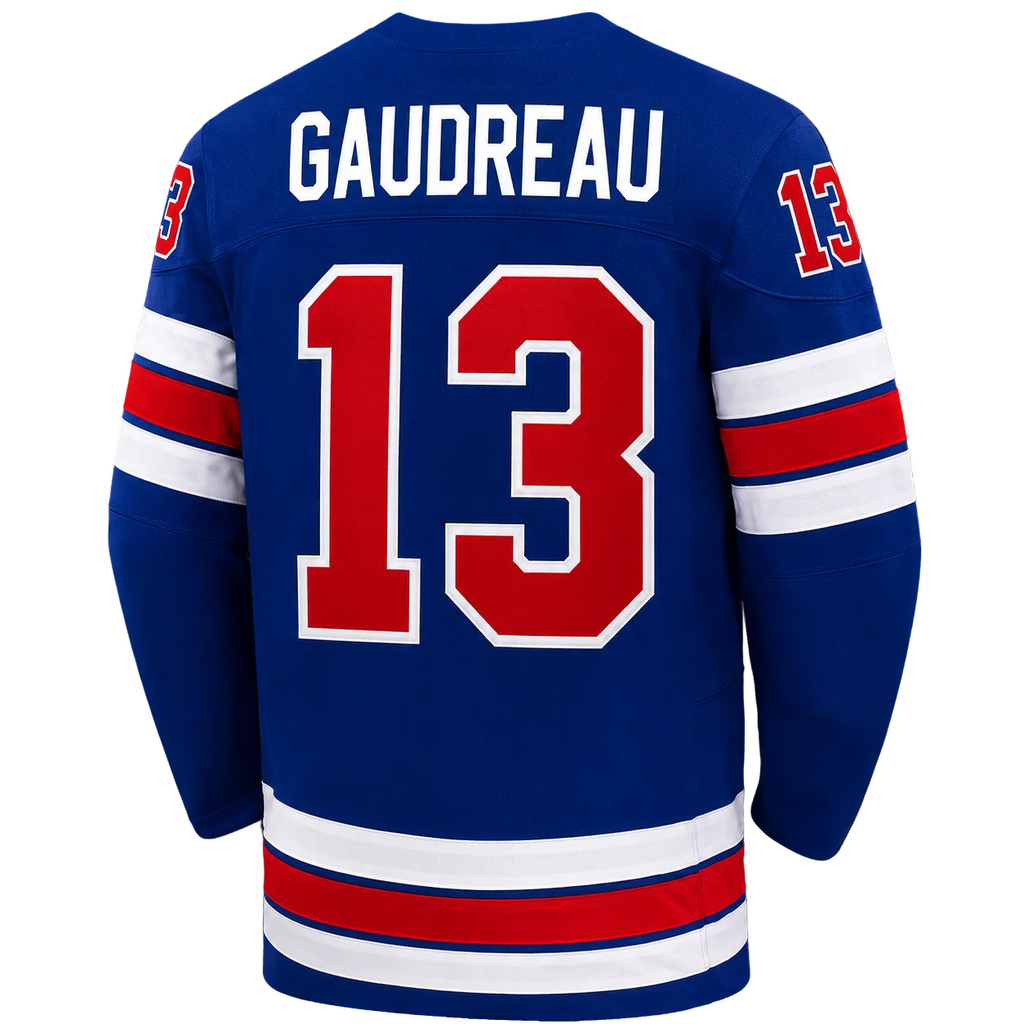 Team USA Hockey Nike Johnny Gaudreau #13 Blue Replica Jersey for Men product image 2, provided for visual reference and