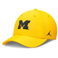 Michigan Wolverines Jordan Brand Rise Primetime Flex Hat-Gold product image 1, provided for visual reference and product