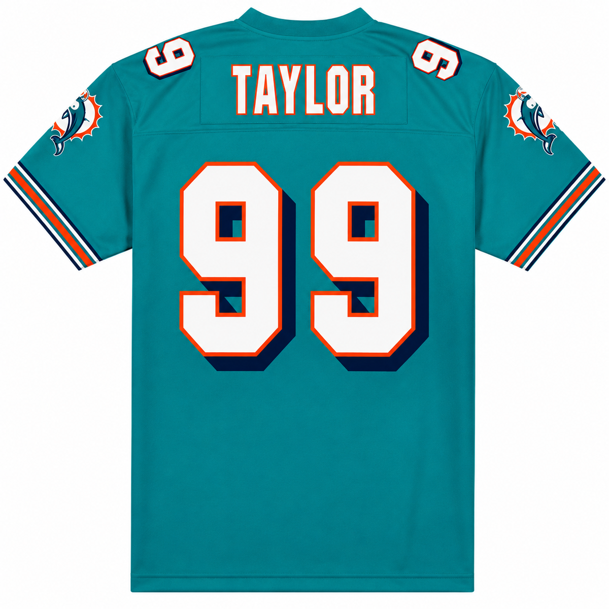 Jason Taylor Miami Dolphins Mitchell & Ness Legacy Replica Alternate Jersey -Teal product image 2, provided for visual